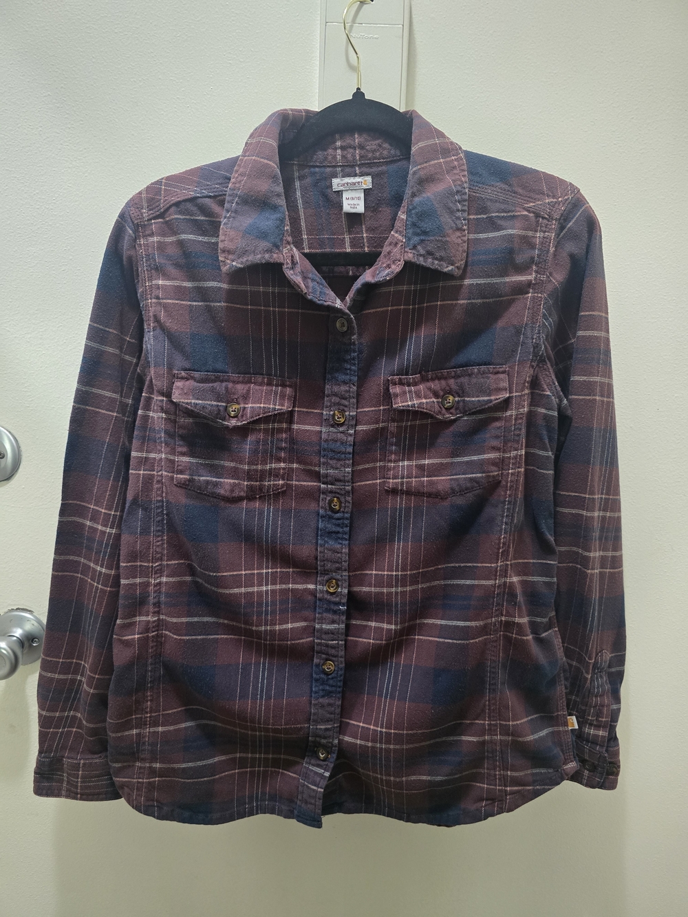 Carhartt Women's Plaid Button-Down Flannel Shirt